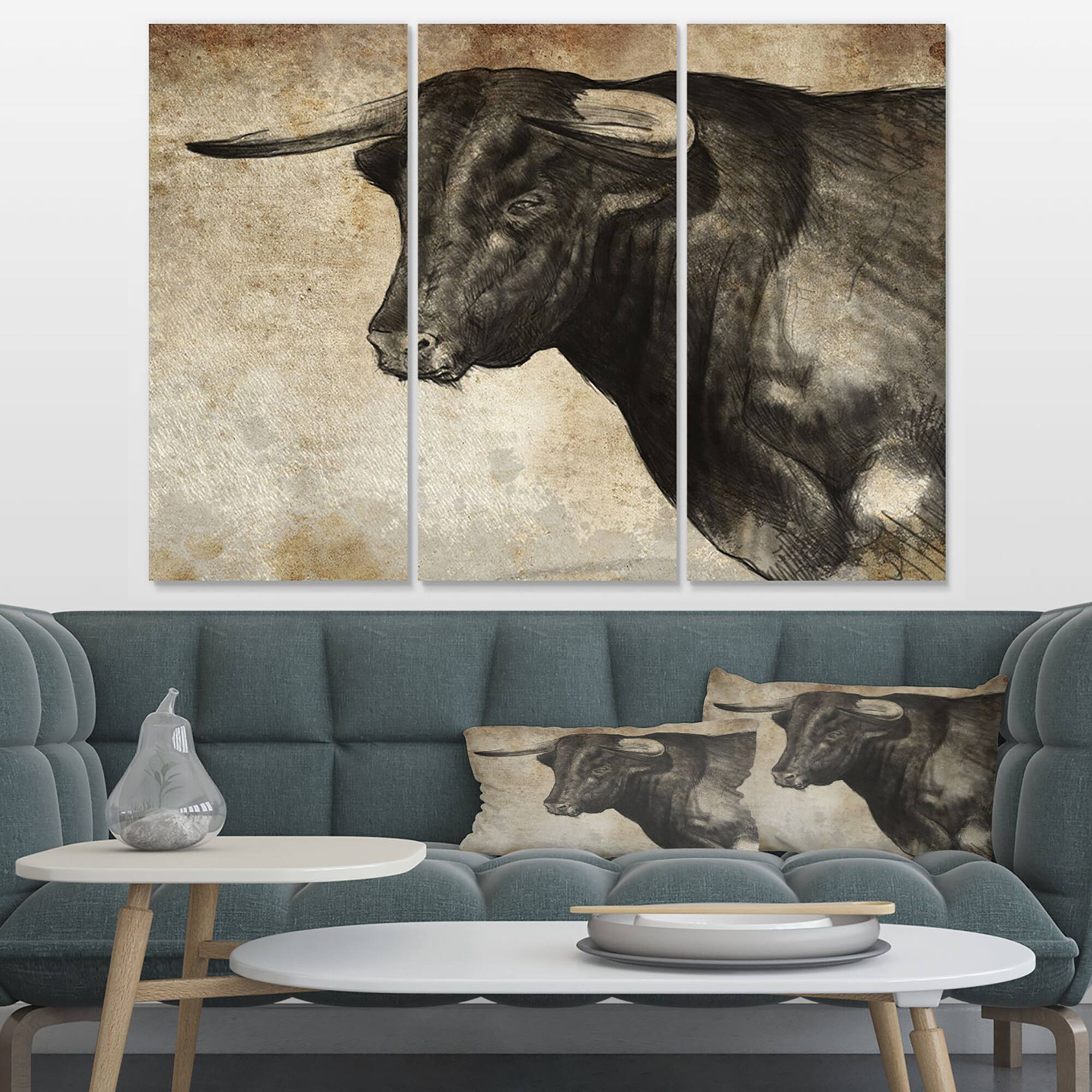 Designart - Spanish Bull Sketch